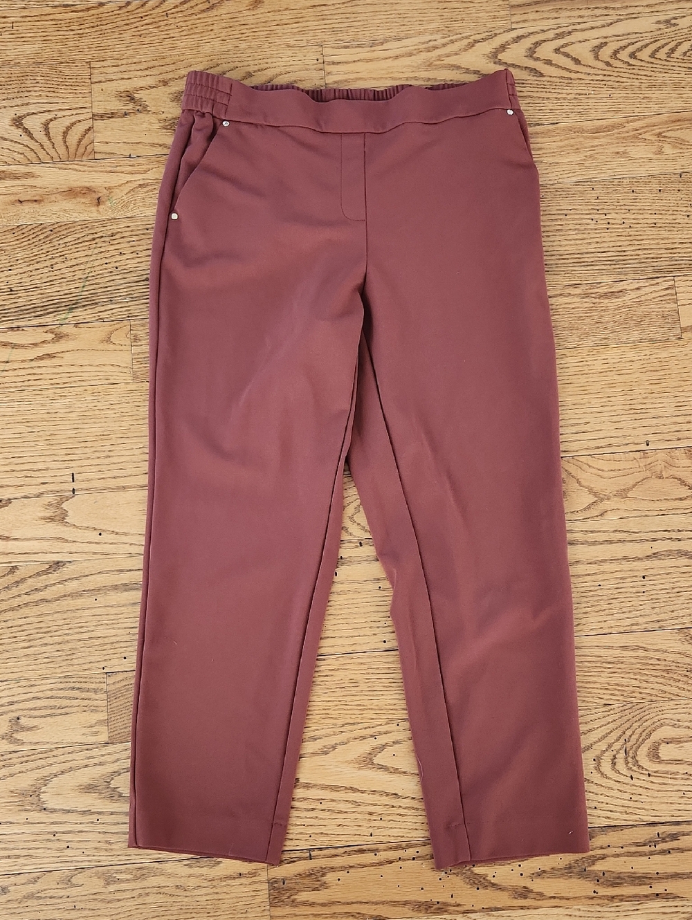 Anne Klein Elastic Waist Pants in Dusty Rose